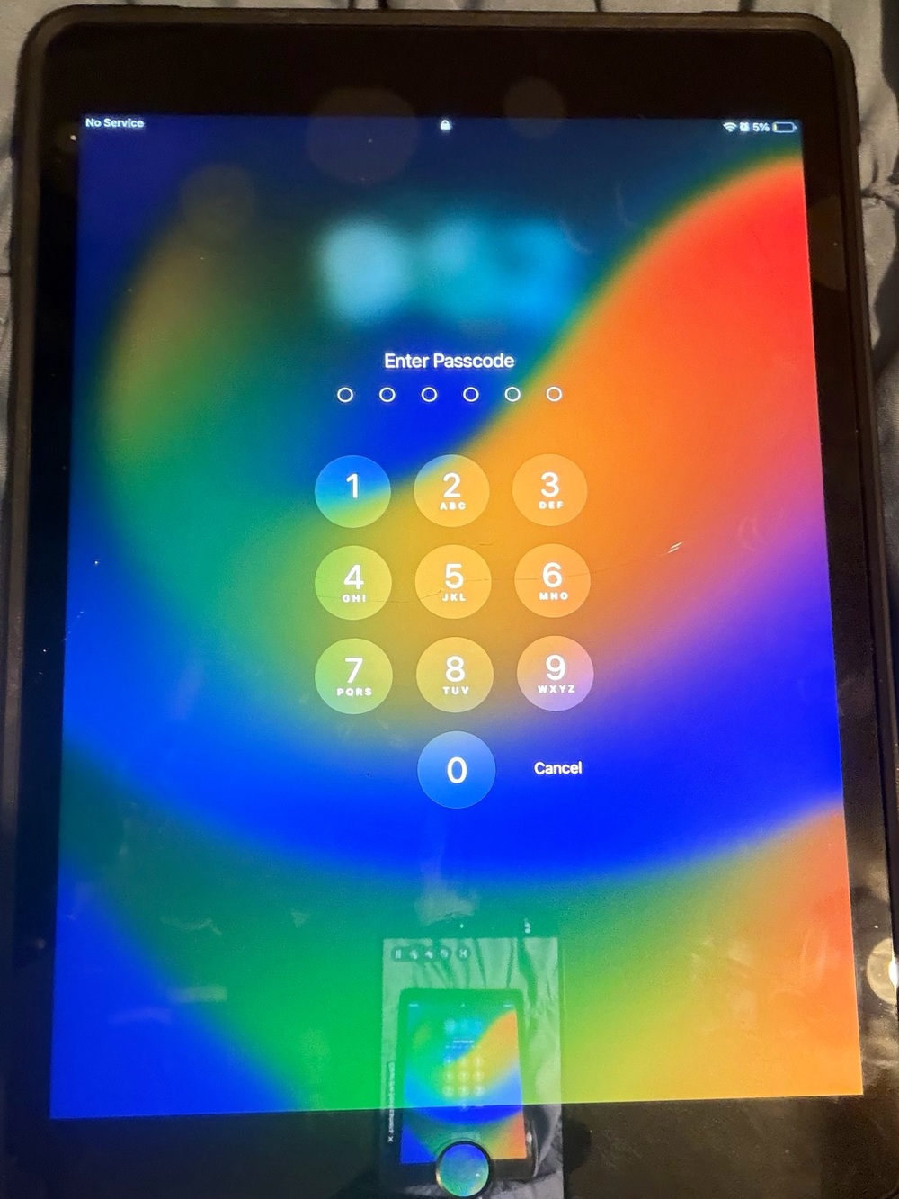 Apple iPad Black Front with Colorful Display